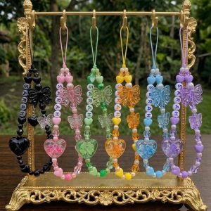 Personalized Butterfly Beaded Phone Strap